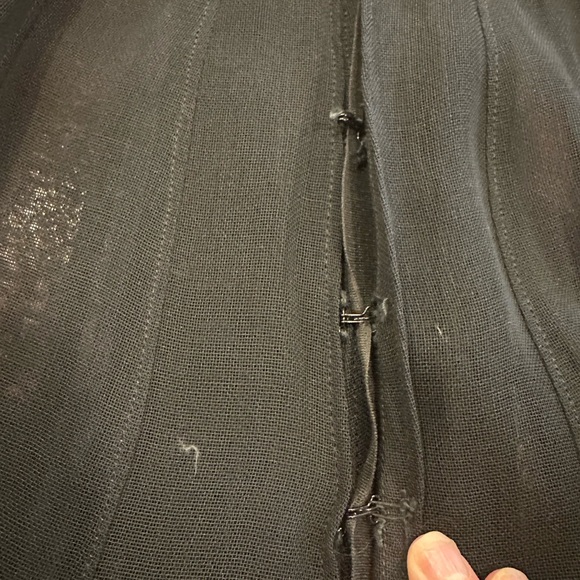 Antique mesh Black faux Button-Down Skirt - Picture 3 of 9
